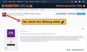 Roboterforum Kategoriesponsor pro Kategorie (1 Monat)